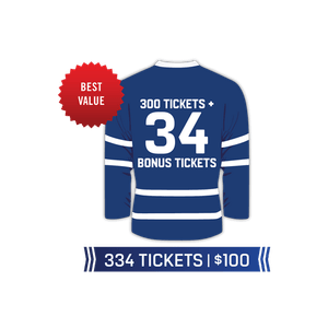 300 Tickets + 34 Bonus Tickets for $100
